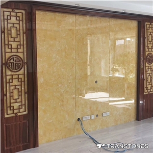 Transparent Artificial Alabaster Stone Wall Slab