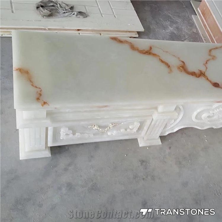 Transparent Artificial Stone Faux Tiles for Table