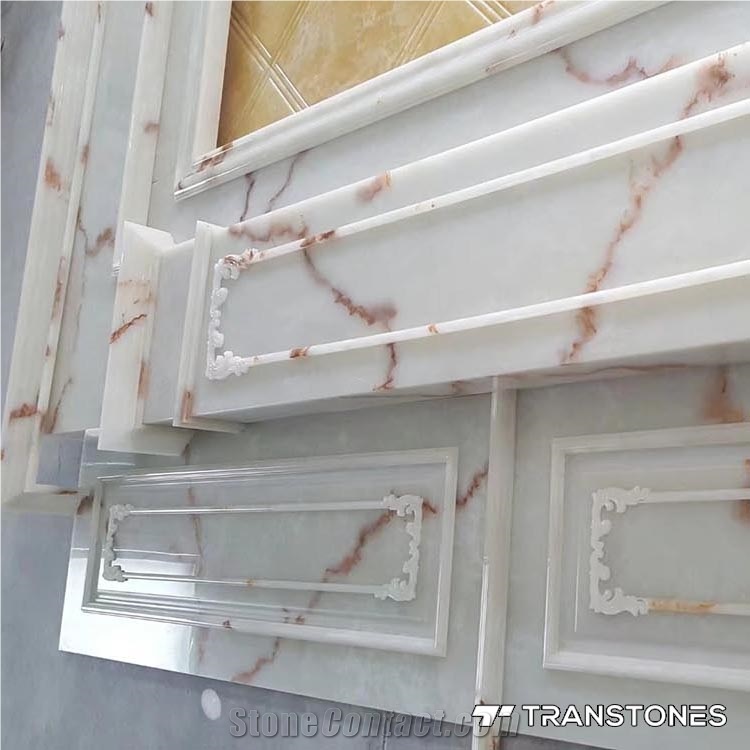 Transparent Artificial Stone Faux Tiles for Table