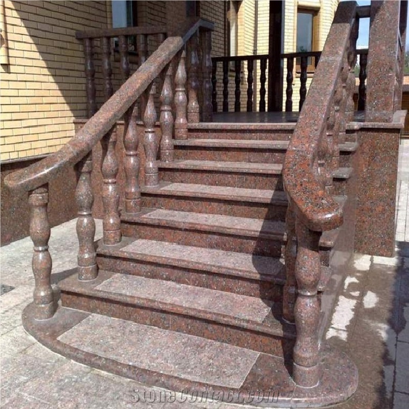 Granite Stair Railing Maple Red Stone