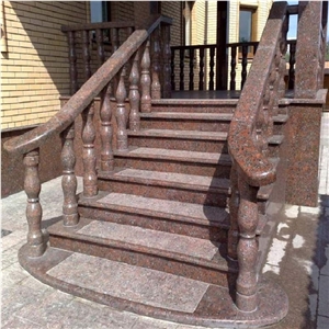 Granite Stair Railing Maple Red Stone