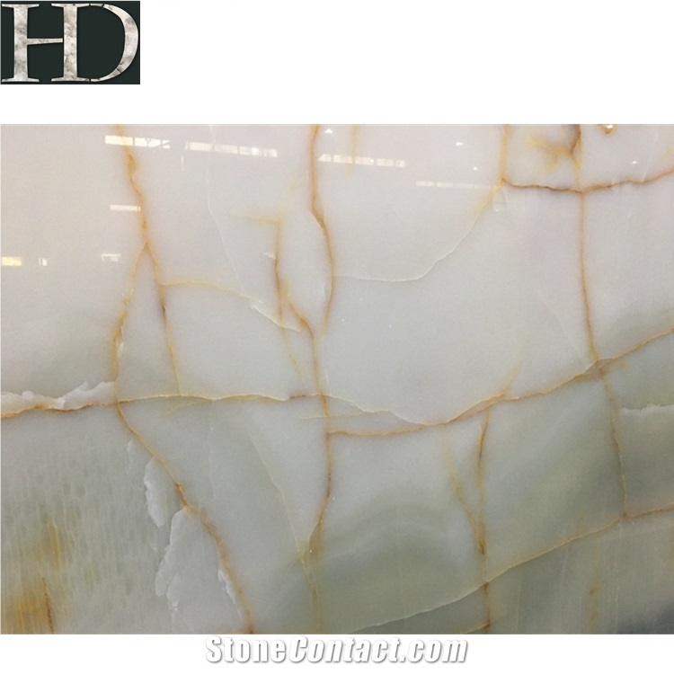 Snow White Onyx Slab and Tile, White Princess Onyx