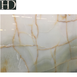 Snow White Onyx Slab and Tile, White Princess Onyx