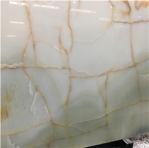 Snow White Onyx Slab and Tile, White Princess Onyx