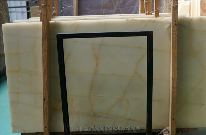 A Grade Gold Blue Onyx Slab Walling Tile