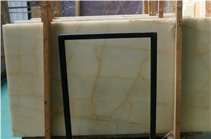 A Grade Gold Blue Onyx Slab Walling Tile