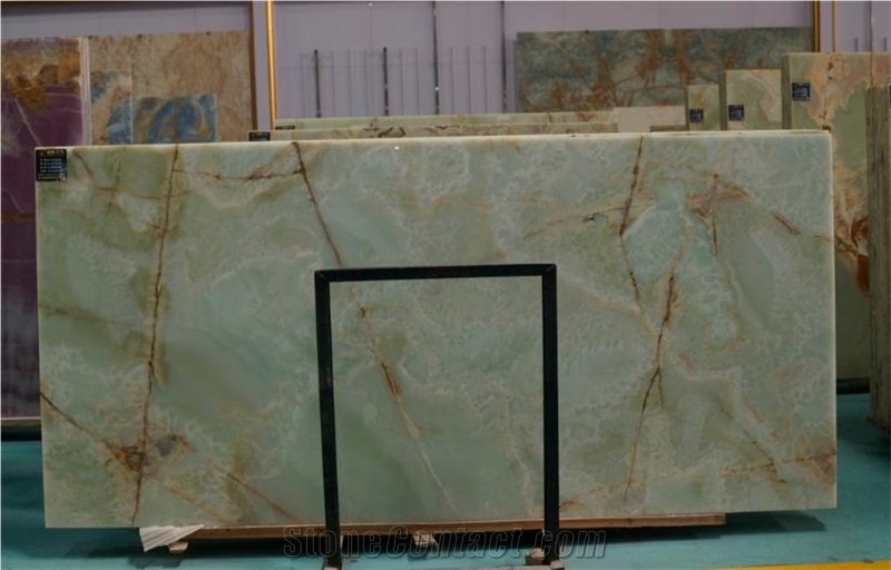 Green Onyx Slab Wall Cladding Tile