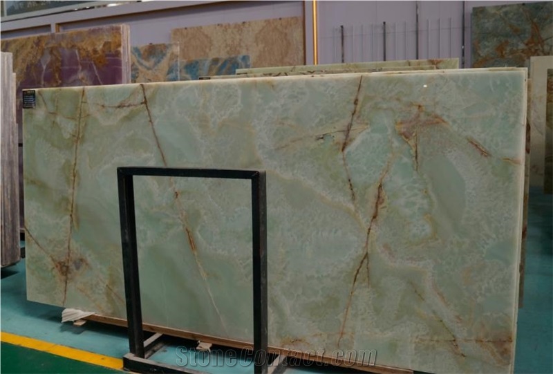 Green Onyx Slab Wall Cladding Tile