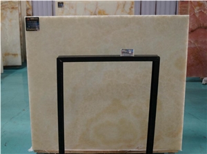 White Onyx Slab Pattern Flooring Tiles