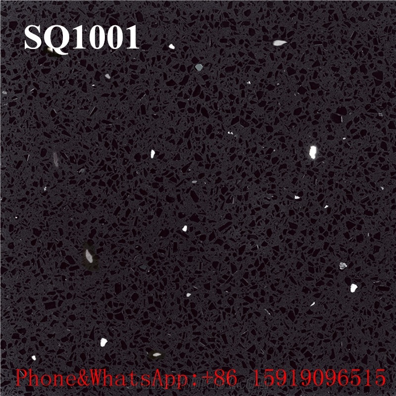 Black Atifical Quartz Stone Slabs
