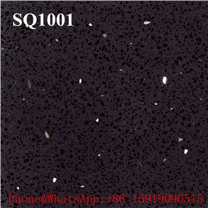Black Atifical Quartz Stone Slabs