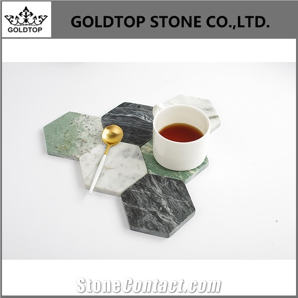 Graceful Design Black Nero Marquina Marble Coaster