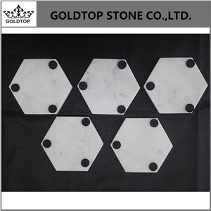 Graceful Design Black Nero Marquina Marble Coaster