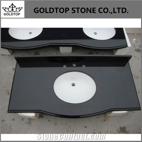 India Polished Absolute Black Granite Countertops