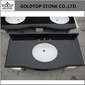 India Polished Absolute Black Granite Countertops