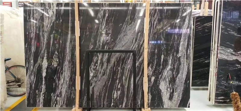 Nero Fantasy Granite Slabs,Cosmic Black Granite