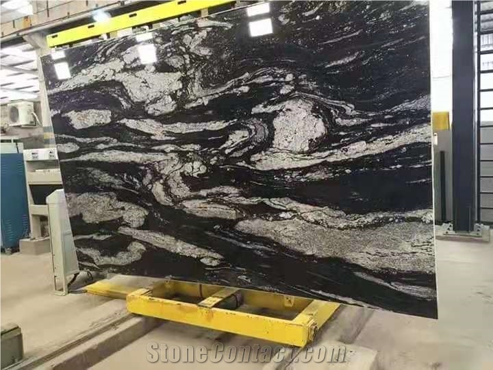Nero Fantasy Granite Slabs,Cosmic Black Granite