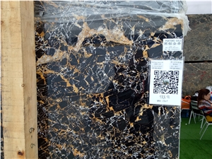 Caribbean Portoro Gold Marble Polished Slabs