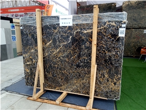 Caribbean Portoro Gold Marble Polished Slabs