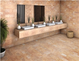 Rosa Reale Marble Bathroom