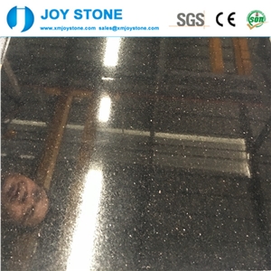 Hot Sale Polished Black Galaxy Granite Floor Tile