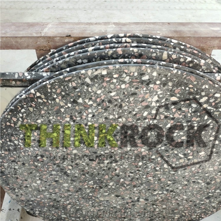 Artificial Black Terrazzo Honeycomb Table Tops