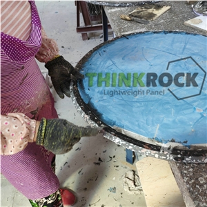 Artificial Black Terrazzo Honeycomb Table Tops