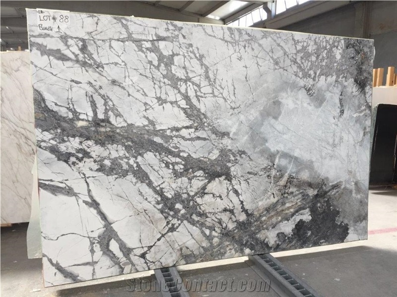Invisible Gray Marble Slabs, Iceberg Blue Marble