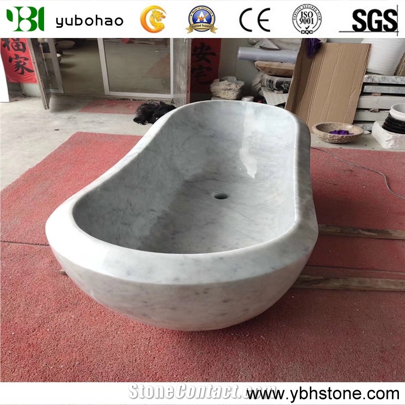 Bianco Carrara/White Marble Bath Tubs for Bathroom