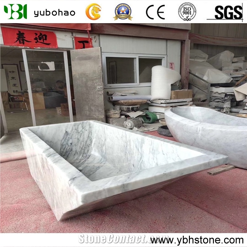 Bianco Carrara/White Marble Bath Tubs for Bathroom