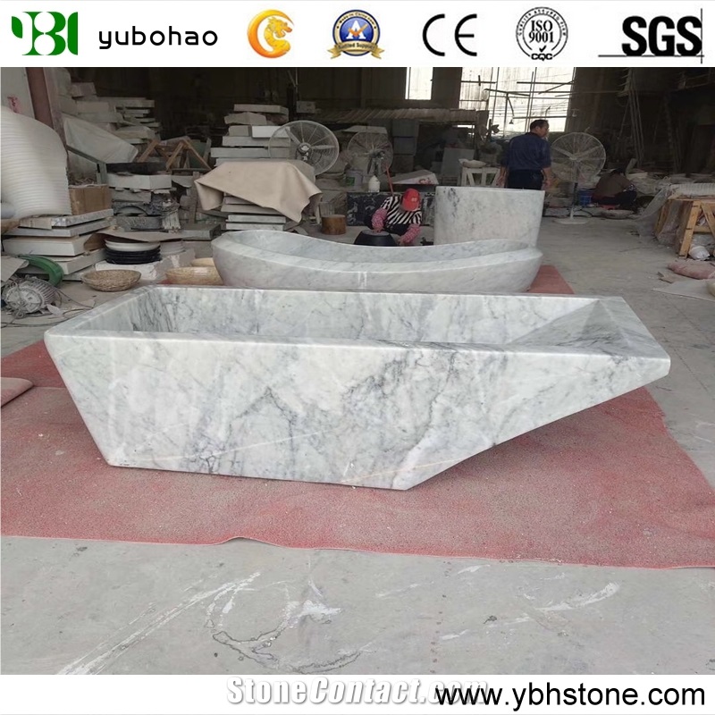 Bianco Carrara/White Marble Bath Tubs for Bathroom