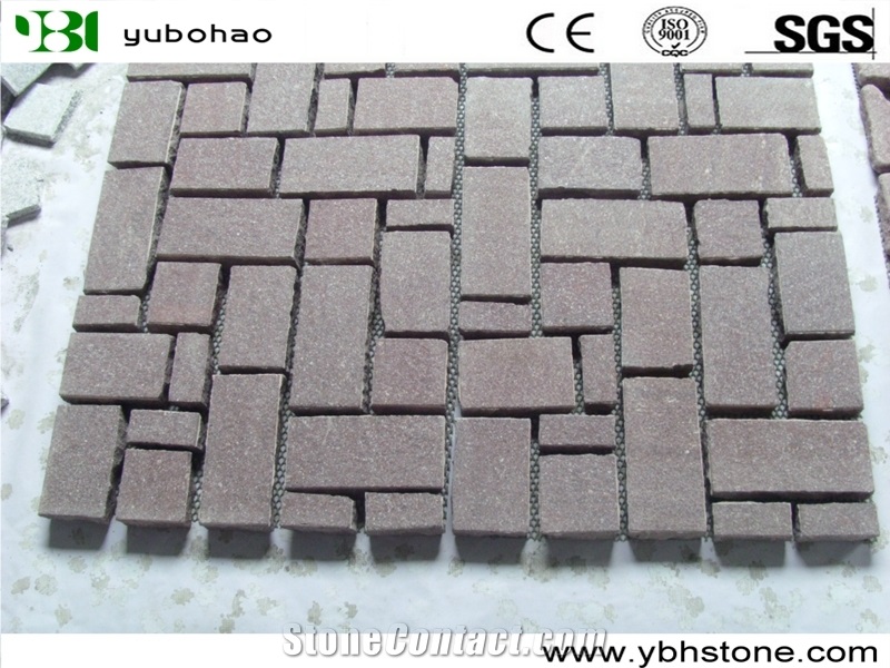 Cheap Granite Of Mech Backed Cobble Stone Outdoor