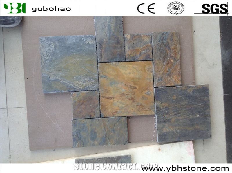 Decoration Natural Rusty Slate Floor Tiles