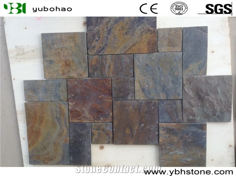 Decoration Natural Rusty Slate Floor Tiles