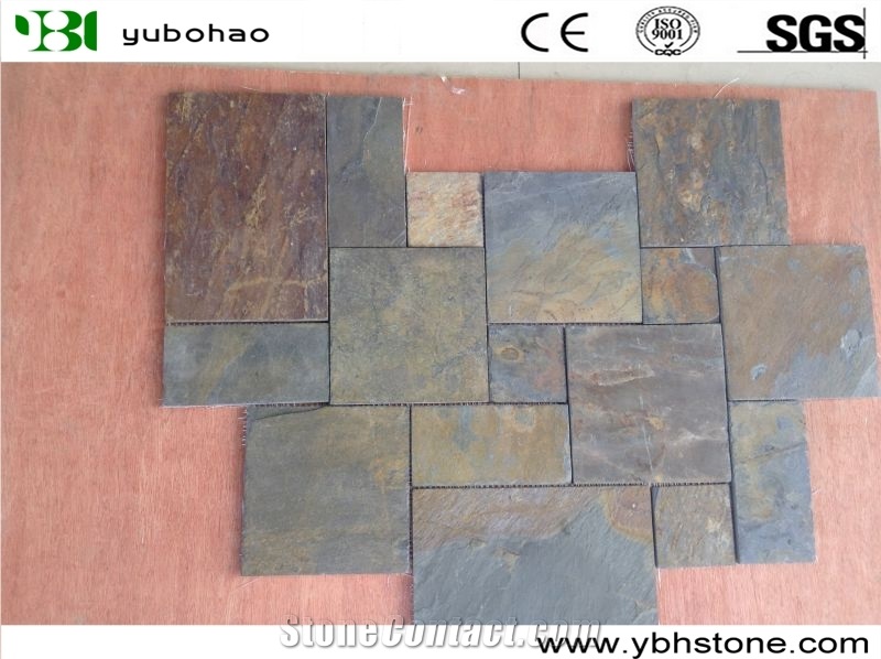 Decoration Natural Rusty Slate Floor Tiles