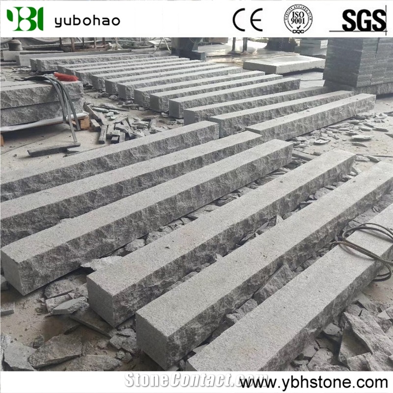 G603/Grey Chinese Flamed Natural Granite Kerbstone