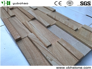 Wooden Sandstone for Wall Cladding/Wall Covering