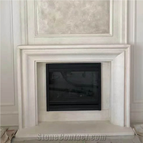 Beige Fireplace Carving Stone for Home Decor