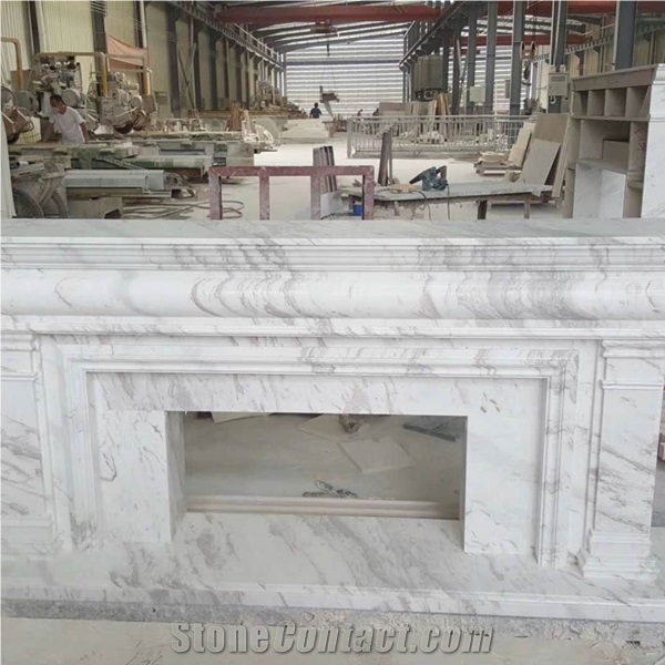 Carrara White Marble Fireplaces Carved Sale Price