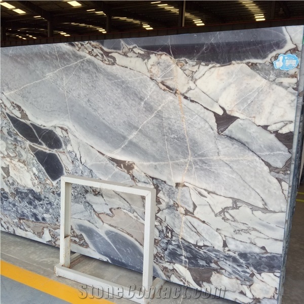 Cheaper Calacatta Replacement White Marble Slab