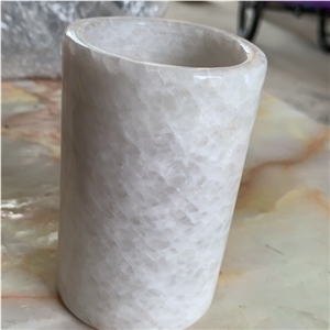 Crystal White Marble Decorative Bottle for Pen Crystal White Marble Decorative Bottle for Pen