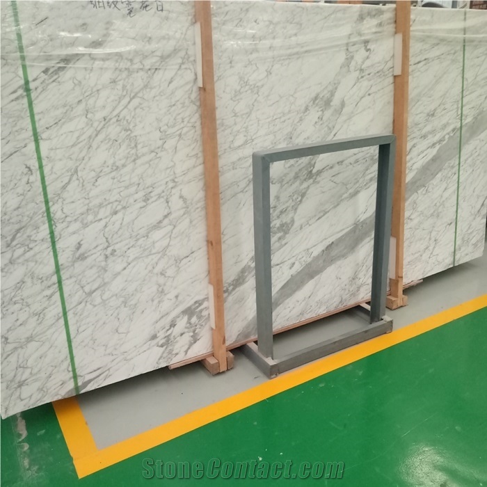 Natural Arabescato White Marble Slab for Interior