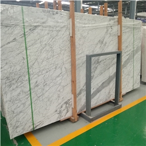 Natural Arabescato White Marble Slab for Interior