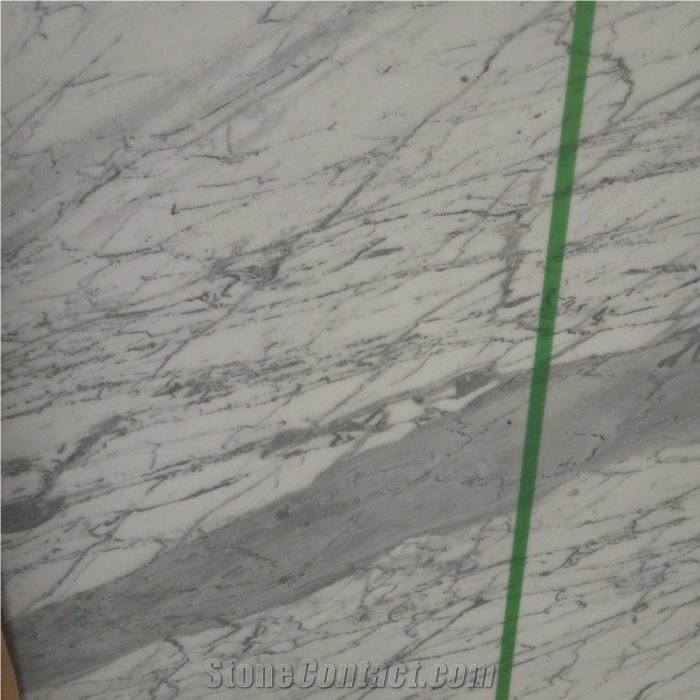 Natural Arabescato White Marble Slab for Interior