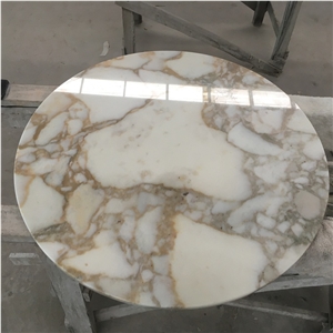 Natural Calacatta Gold Marble Round Table Top Natural Calacatta Gold Marble Round Table Top