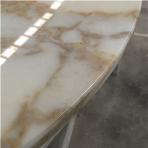 Natural Calacatta Gold Marble Round Table Top