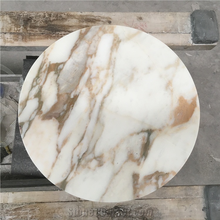 Natural Calacatta Gold Marble Round Table Top
