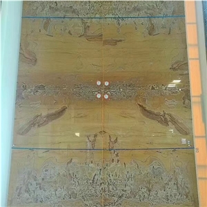 Natural Picasso Gold Quartzite Background Slab