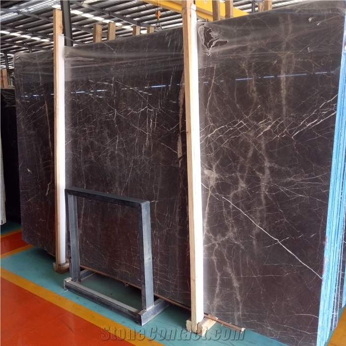 Noir St Laurent Brown Marble Slabs for Indoor