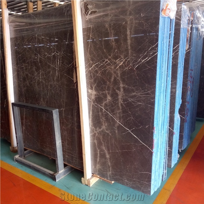 Noir St Laurent Brown Marble Slabs for Indoor
